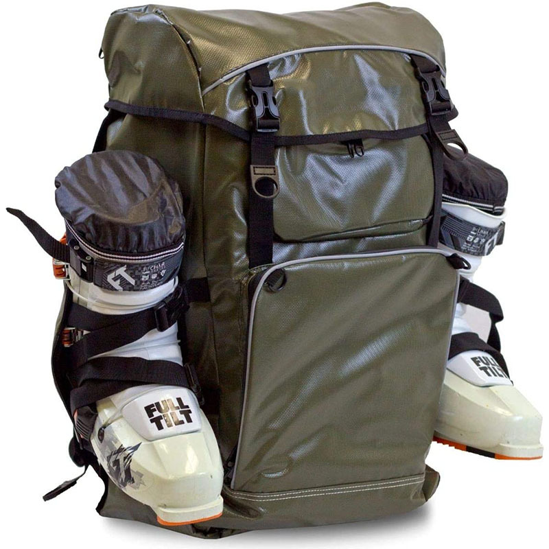 Ski Boot Bag, 35L Waterproof Ski and Snowboard Boots Travel Backpack for Skis, Snowboard, Ski Helmet 