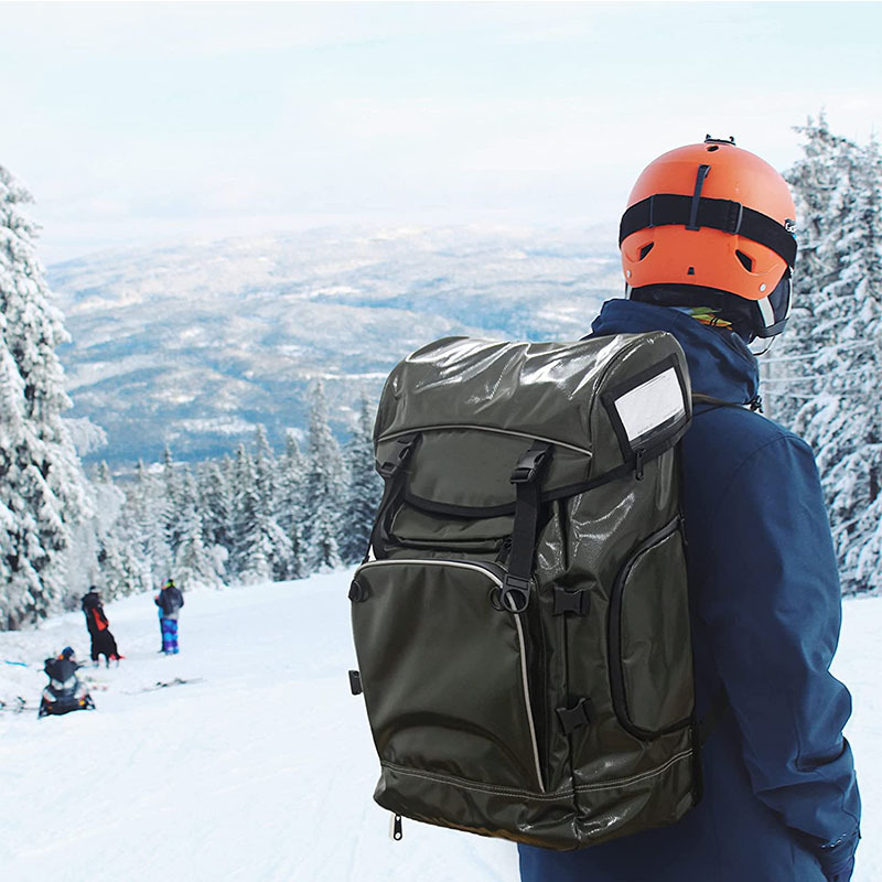 Ski Boot Bag, 35L Waterproof Ski and Snowboard Boots Travel Backpack for Skis, Snowboard, Ski Helmet