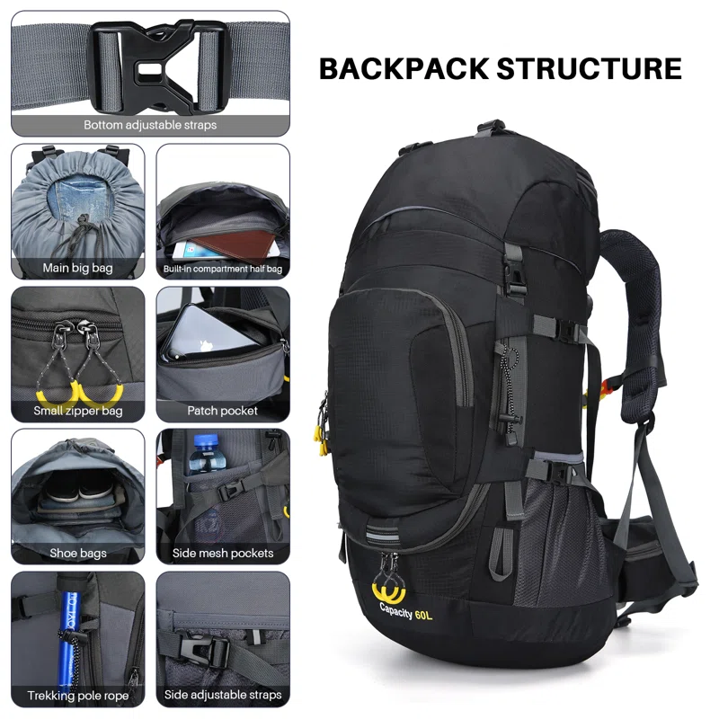 60L Climbing Backpack,